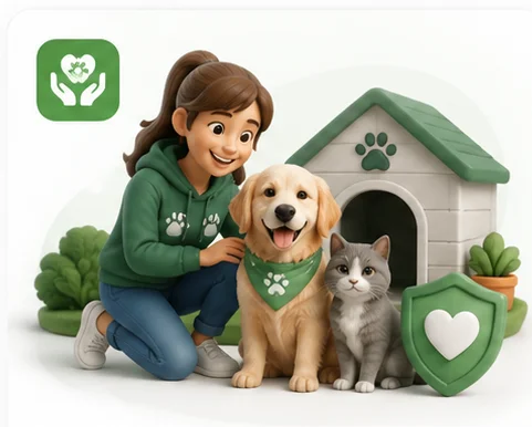 Shelter team caring for rescued animals